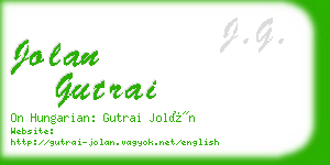 jolan gutrai business card